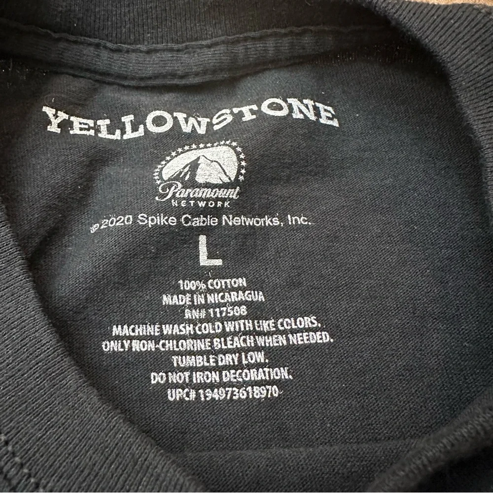 Yellowstone White Barn 100% Cotton T-Shirt Men’s Size L Black